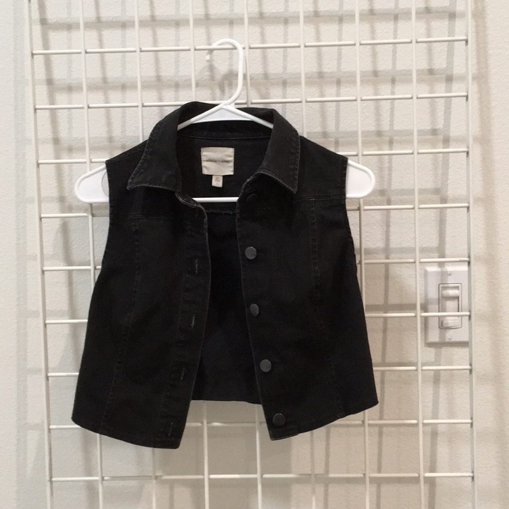 Silence + Noise Jean jacket vest